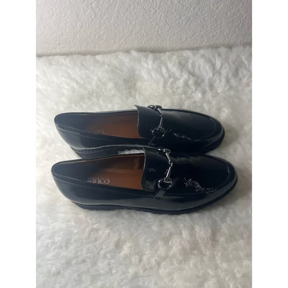 Franco Sarto Cason Black Loafers Faux Leather Women Size 9.5M - Picture 2 of 9